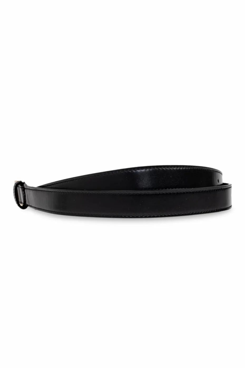 Saint Laurent CZARNY Skórzany pasek