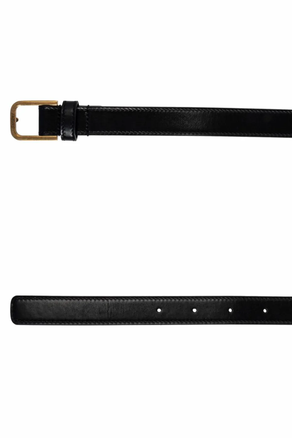 Saint Laurent CZARNY Skórzany pasek