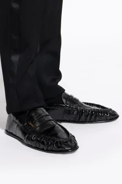 Saint Laurent CZARNY Skórzane buty typu `loafers`