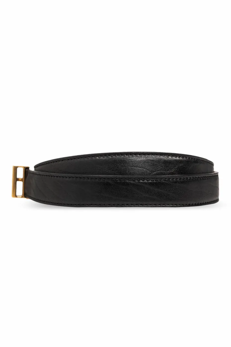 Saint Laurent CZARNY Skórzany pasek
