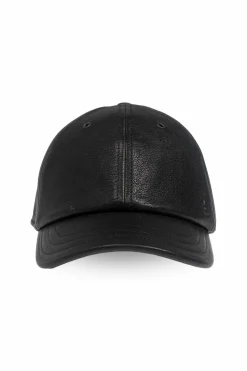 Saint Laurent CZARNY Skórzana czapka