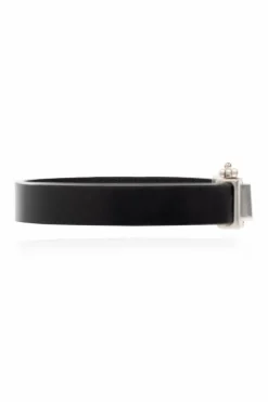 Saint Laurent CZARNY Skórzana bransoleta