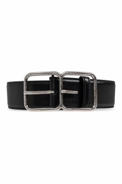 Saint Laurent CZARNY Skórzany pasek