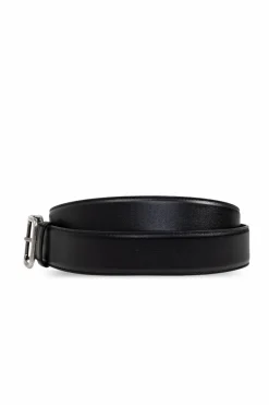 Saint Laurent CZARNY Skórzany pasek