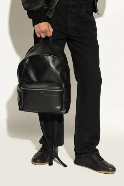 Saint Laurent CZARNY Skórzany plecak ‘City’
