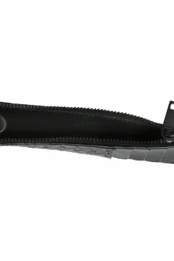 Saint Laurent CZARNY Skórzane etui na karty z logo
