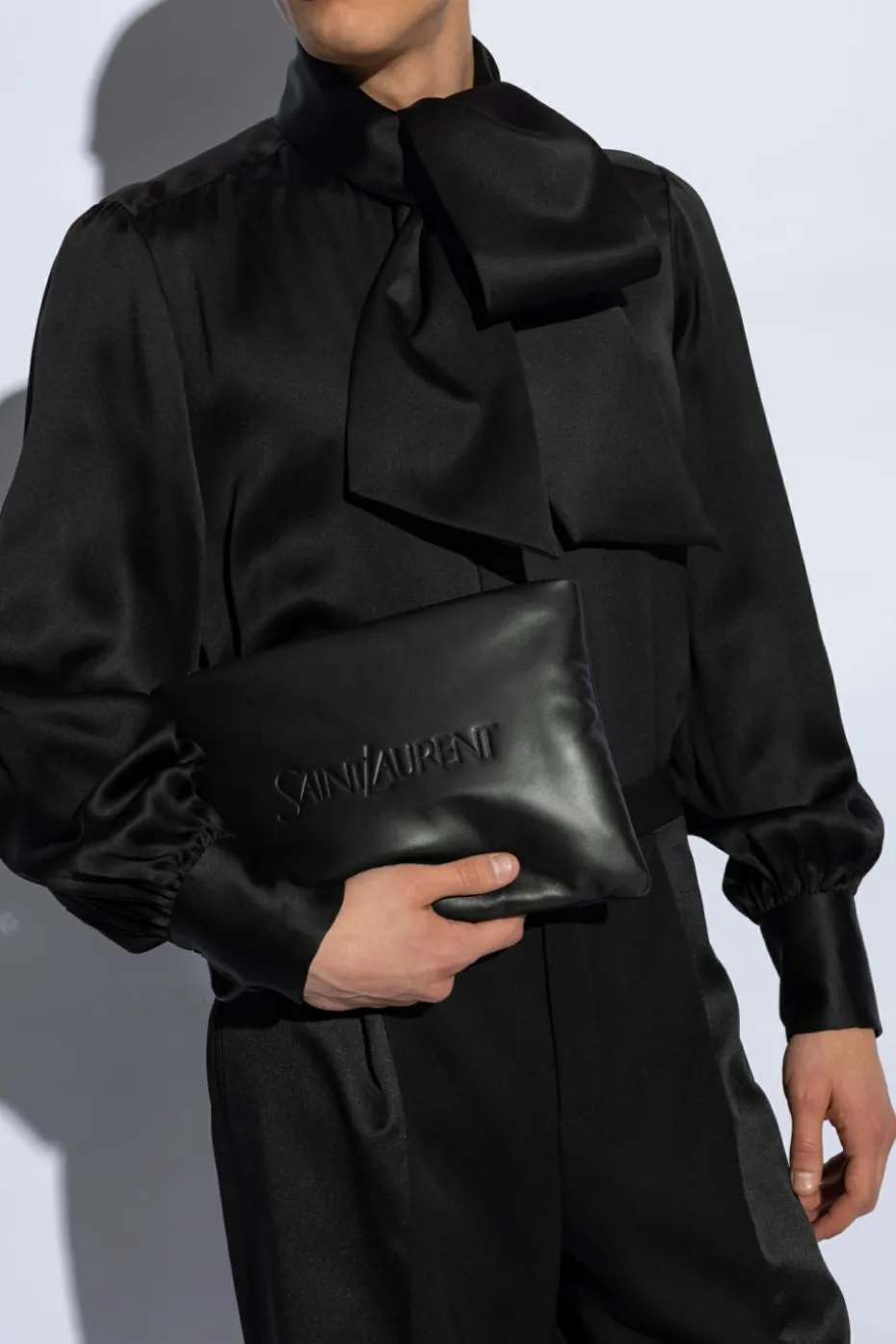 Saint Laurent CZARNY Skórzana torba do ręki