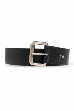 Saint Laurent CZARNY Skórzany pasek