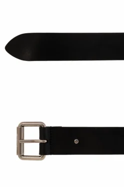 Saint Laurent CZARNY Skórzany pasek