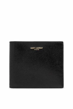 Saint Laurent CZARNY Skórzany portfel