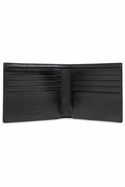 Saint Laurent CZARNY Skórzany portfel