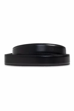 Saint Laurent CZARNY Skórzany pas