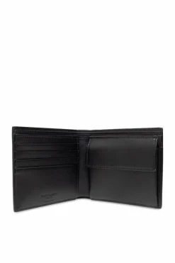 Saint Laurent CZARNY Skórzany portfel z logo