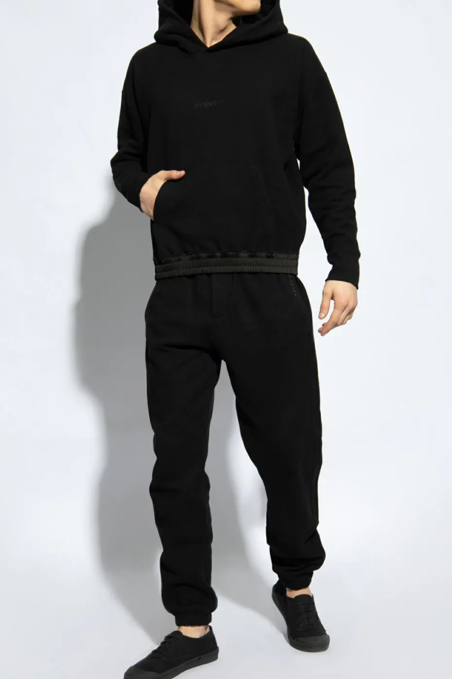 Saint Laurent CZARNY Spodnie dresowe z logo