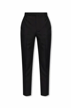 Saint Laurent CZARNY Spodnie w kant