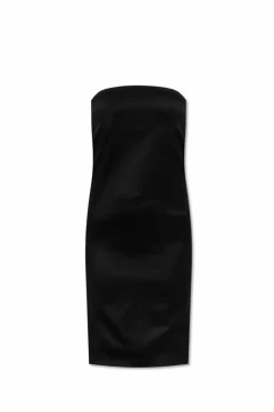 Saint Laurent CZARNY Sukienka z odkrytymi ramionami