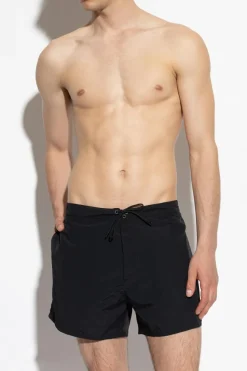 Saint Laurent CZARNY Szorty kąpielowe