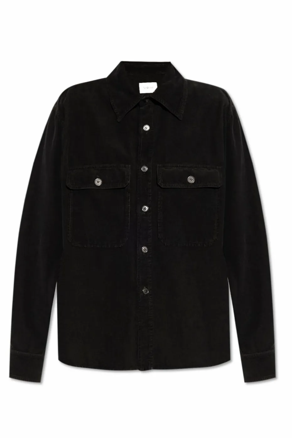 Saint Laurent CZARNY Sztruksowa koszula