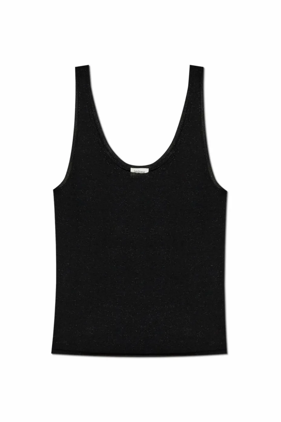Saint Laurent CZARNY Top z lureksową nicią