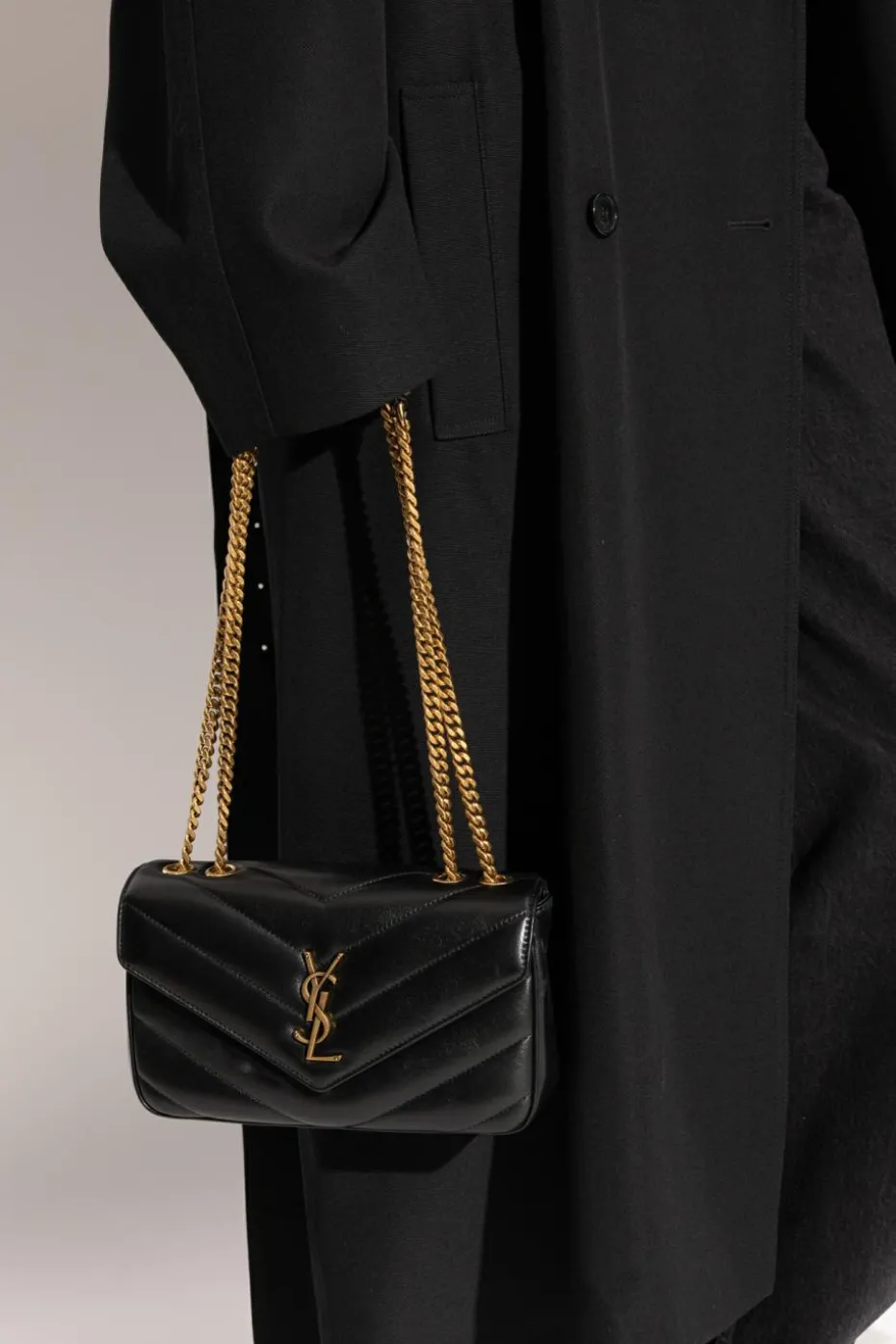 Saint Laurent CZARNY Torba na ramię ‘Loulou Small’