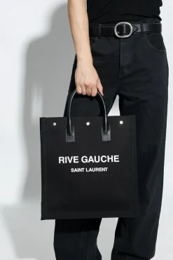 Saint Laurent CZARNY Torba ‘Rive Gauche’ typu ‘shopper’