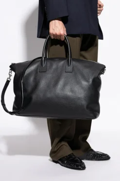 Saint Laurent CZARNY Torba `Giant Bowling Bag’ typu ‘shopper’