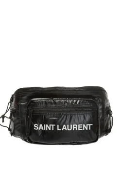 Saint Laurent CZARNY Torba na pas z logo