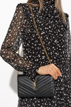 Saint Laurent CZARNY Torba na ramię 'Envelope'