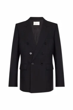 Saint Laurent CZARNY Wełniana marynarka