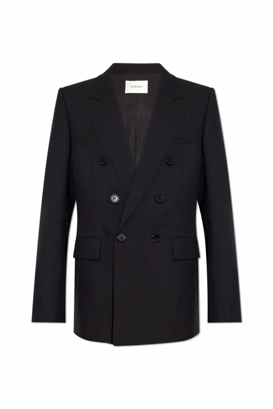Saint Laurent CZARNY Wełniana marynarka