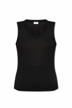 Saint Laurent CZARNY Wełniana kamizelka
