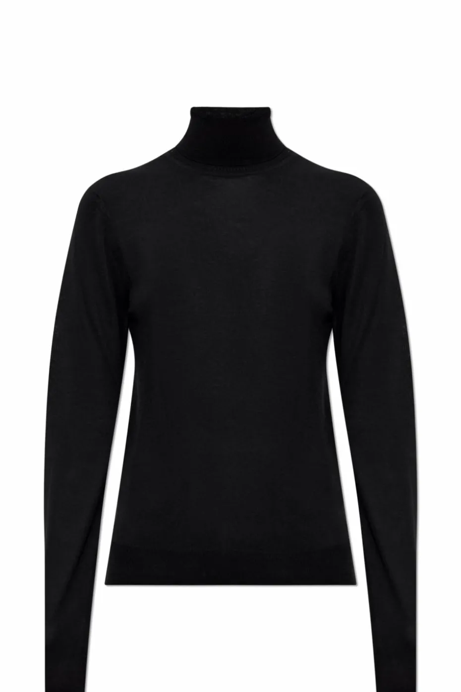 Saint Laurent CZARNY Wełniany golf