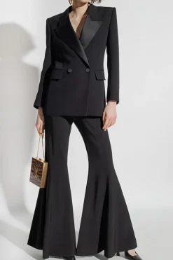 Saint Laurent CZARNY Wełniana marynarka
