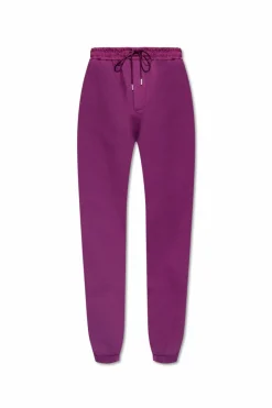 Saint Laurent FIOLETOWY Spodnie dresowe z logo
