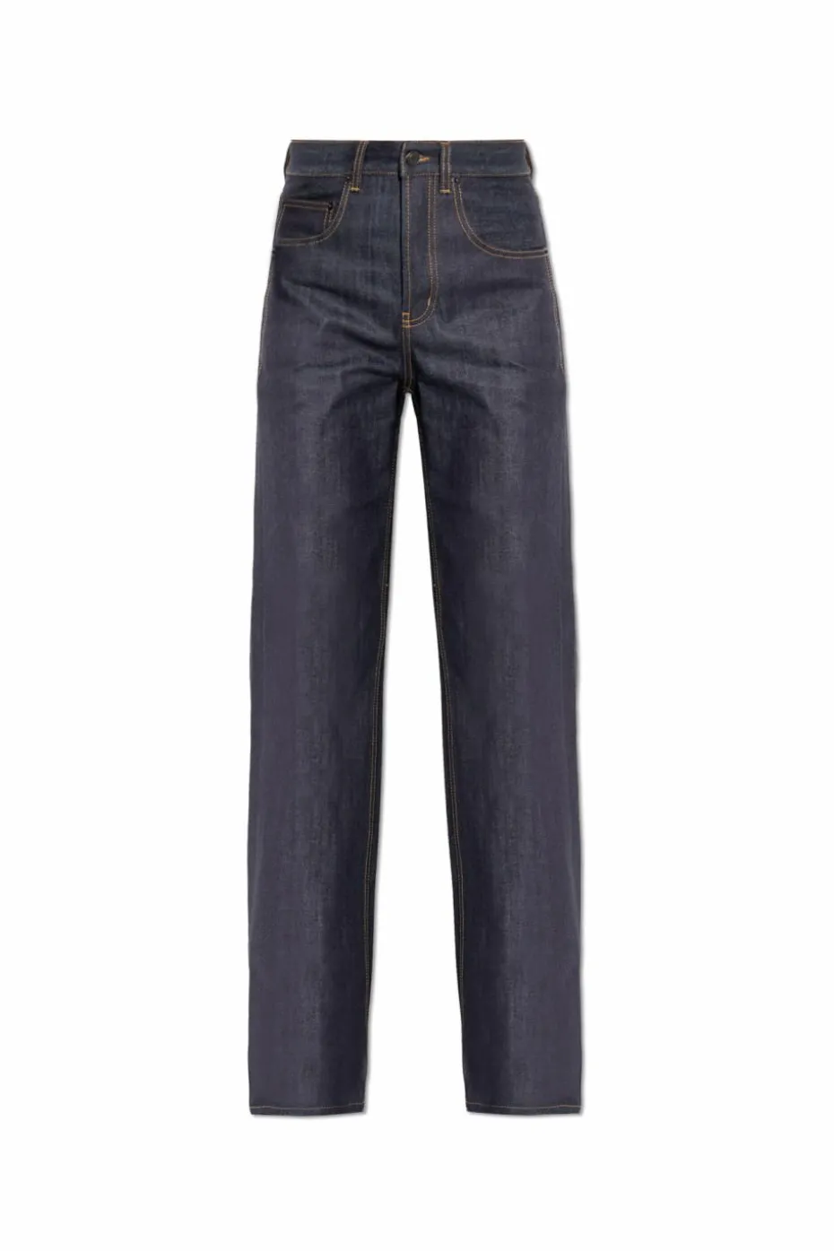 Saint Laurent GRANATOWY Jeansy z nogawkami o prostym kroju