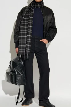 Saint Laurent GRANATOWY Wełniany golf