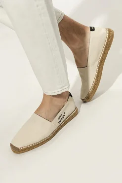 Saint Laurent kremowy Espadryle z logo