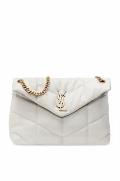 Saint Laurent kremowy Torba na ramię ‘Loulou Puffer’
