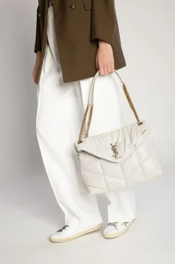 Saint Laurent kremowy Torba na ramię ‘Loulou Puffer’