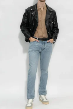 Saint Laurent NIEBIESKI Jeansy ze średnim stanem