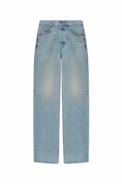 Saint Laurent NIEBIESKI Jeansy z nogawkami o prostym kroju