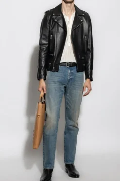 Saint Laurent NIEBIESKI Jeansy z przetarciami