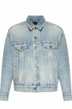 Saint Laurent NIEBIESKI Jeansowa kurtka typu ‘oversize’