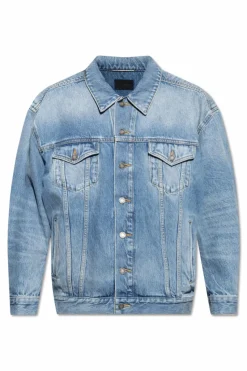 Saint Laurent NIEBIESKI Jeansowa kurtka typu ‘oversize’