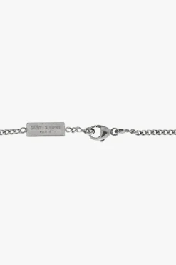Saint Laurent SREBRNY Mosiężna bransoleta