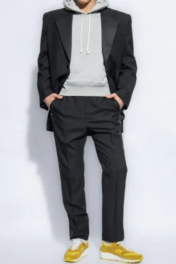 Saint Laurent SZARY Bluza z kapturem