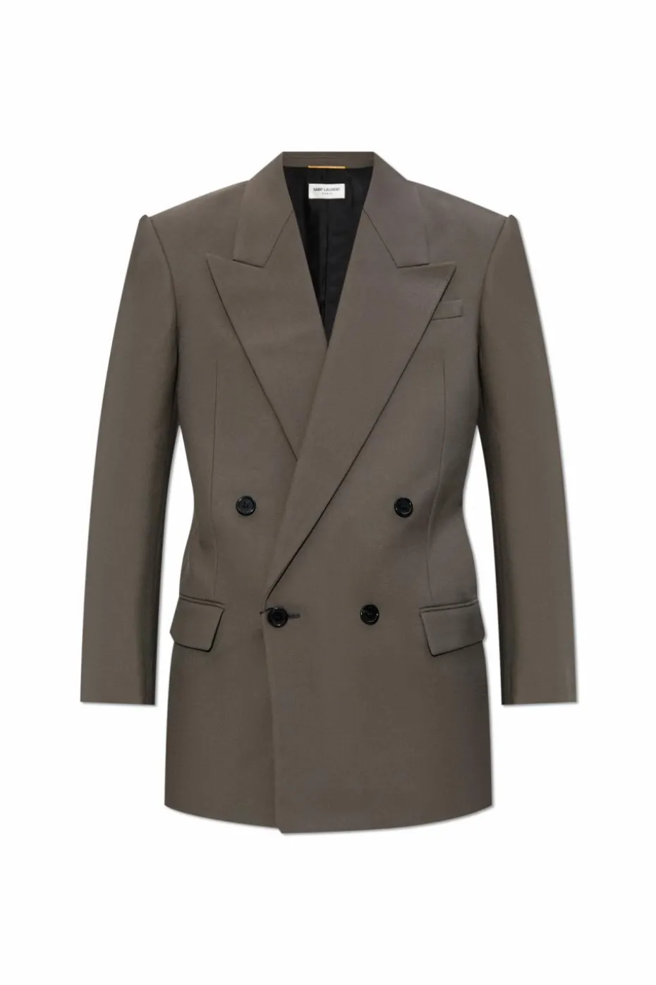 Saint Laurent SZARY Dwurzędowa marynarka