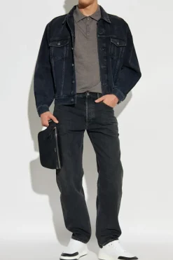 Saint Laurent SZARY Jeansy o kroju ‘straight’