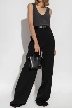 Saint Laurent SZARY Jedwabny top