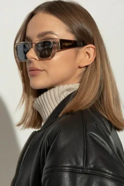 Saint Laurent SZARY Okulary przeciwsłoneczne `SL 740`